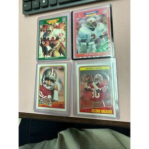 Lot of four vintage San Francisco 49ers trading cards